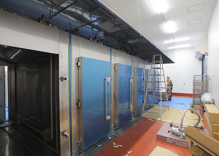 蒸し庫設置過程